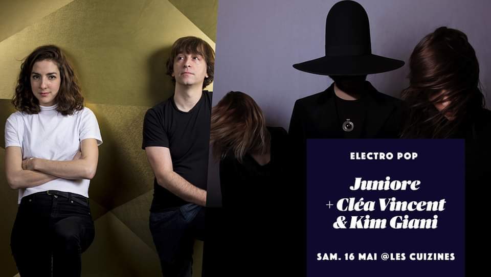 LesCuizines's tweet photo. Nouvelle date pop ! @heyjuniore + #CleaVincent & @KIMGIANI seront chez nous le 16 mai ! Les places sont en vente 🔥 https://t.co/JMnNHfNhrz