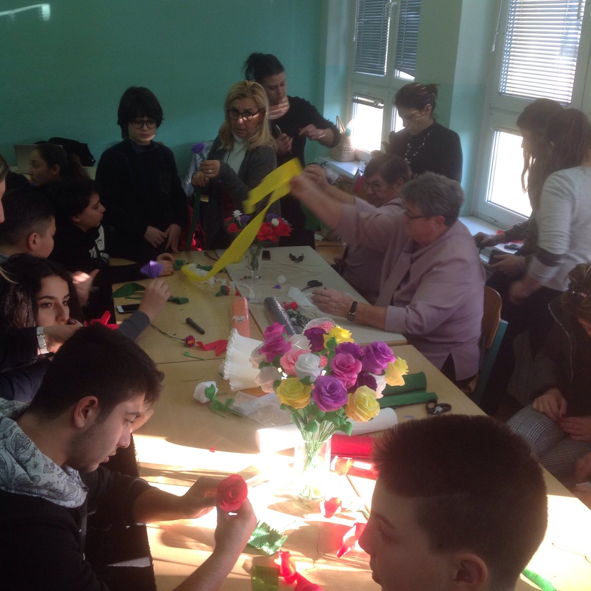 gerjbrennan's tweet photo. Cork ETB teachers and students with project partners participating in Workshops at the KA2 "Way Back to School" project in Podturen, Croatia. Looking at ways to combat school absenteeism @stjohnscentral1 @Leargas @CorkETB @DenisLeamy @WayBacktoSchoo2 https://t.co/zf5VVcU1la
