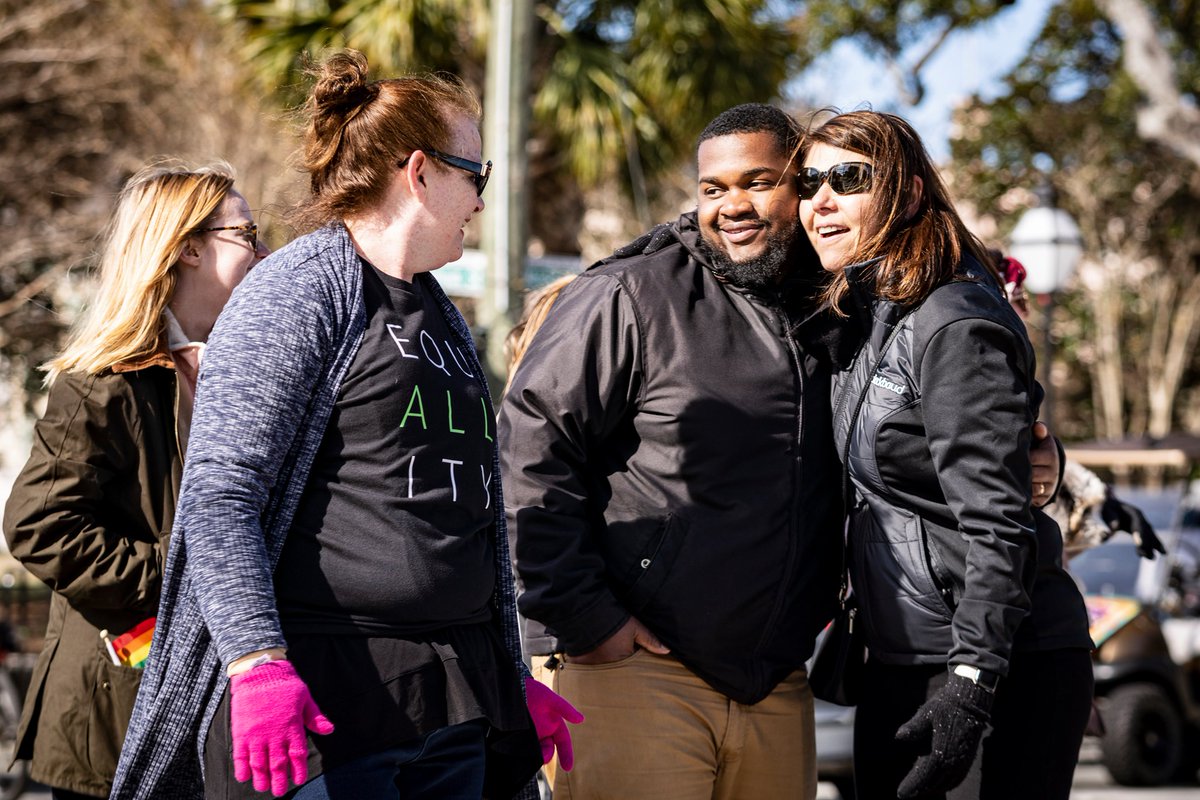A day late sharing a few photos from the #MLK parade.  Our 
@Blackbaud team took the streets of #Charleston by storm with lots of cheers, hugs and candy to #celebrate, #reflect, #unite.   #EquALLity
