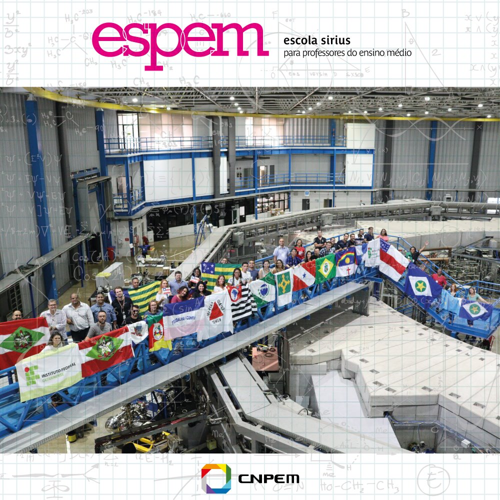 CNPEM's tweet photo. Até dia 24/01 acontece a Escola Sirius para Professores do Ensino Médio #ESPEM, em nosso campus. São 35 professores do Ensino Médio, principalmente da rede pública de ensino, vindos de 21 estados e do Distrito Federal. Realizada pelo LNLS em parceria com a @sbfisica #vaisirius https://t.co/rF4tuI2doN