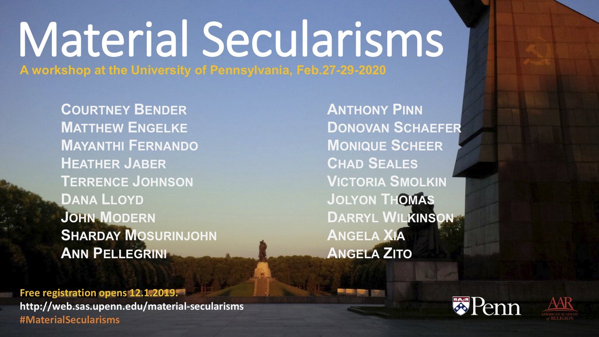 Promotional Poster for Material Secularisms Conference at Penn