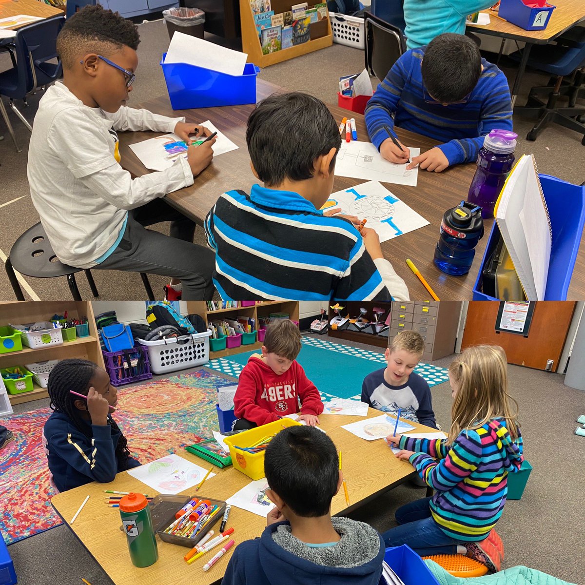awilson_alp's tweet photo. 3rd 🎯 Ss @bellsferryelem contrast their self portraits with those they’ve been constructing using Picasso’s cubism style! @CobbAlp #lovetothinkhere #productivenoise #studentengagement https://t.co/MfSBh3fbJN