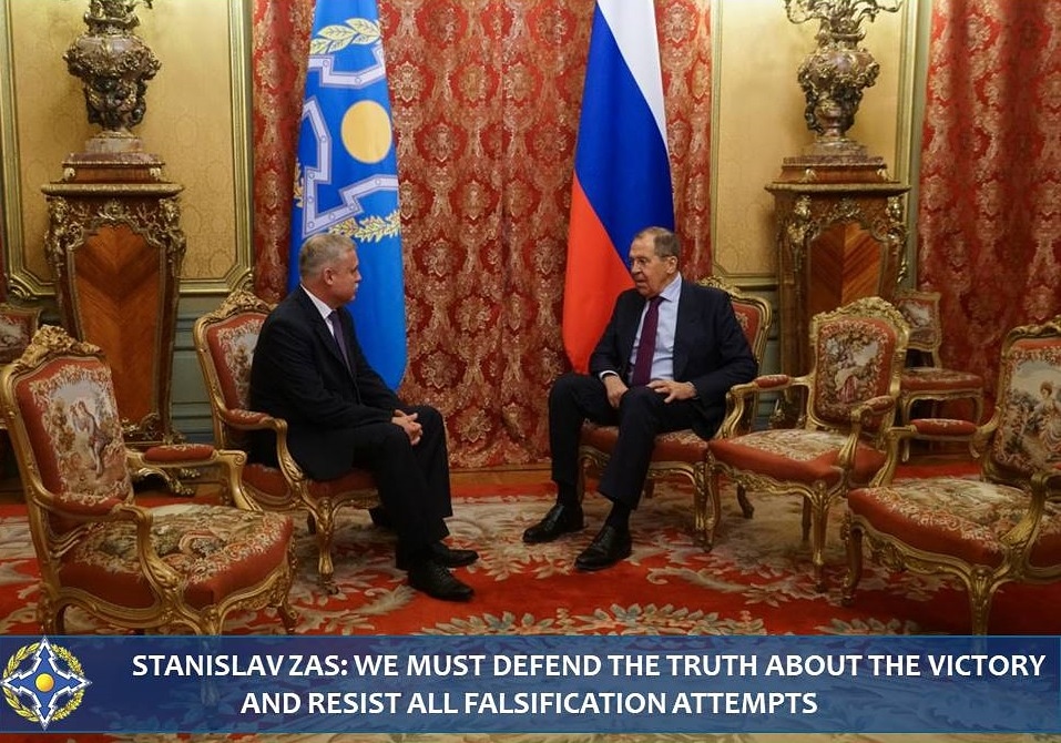 The fight against falsification of the history of the Second World War will be among top priorities of Russia’s work as CSTO president. Russian Foreign Minister Sergei LAVROV stated this on Monday at a meeting with CSTO Secretary General Stanislav ZAS.
#CSTO #CSTOPA #PACSTO
