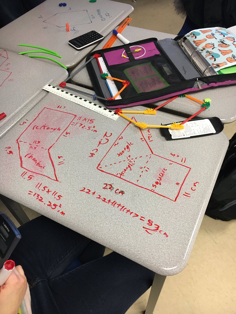 GWSSMathSci's tweet photo. Can you create a composite shape with a perimeter between 50 - 60 cm and another with an area between 500 - 600 square cm? One shape to satisfy both? #1PMath #Fun https://t.co/SurR3w1AA6