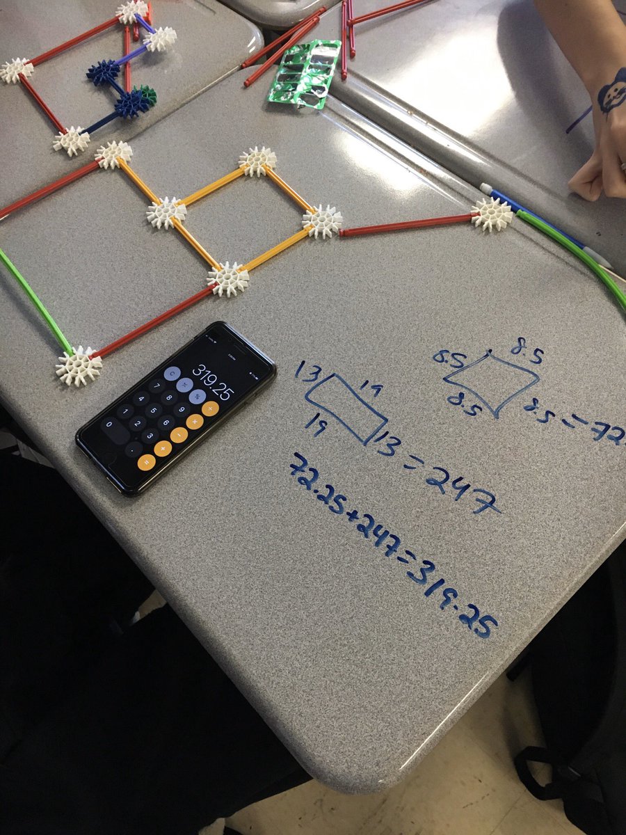 GWSSMathSci's tweet photo. Can you create a composite shape with a perimeter between 50 - 60 cm and another with an area between 500 - 600 square cm? One shape to satisfy both? #1PMath #Fun https://t.co/SurR3w1AA6