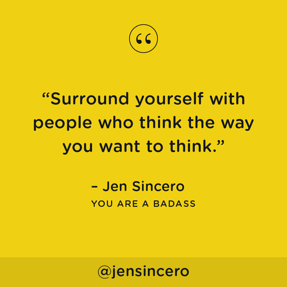 JenSincero's tweet image. Stay away from people with tiny minds and tiny thoughts and start hanging out with people who see limitless possibility as the reality. #youareabadass #QOTD #TuesdayThoughts #TuesdayMotivation
