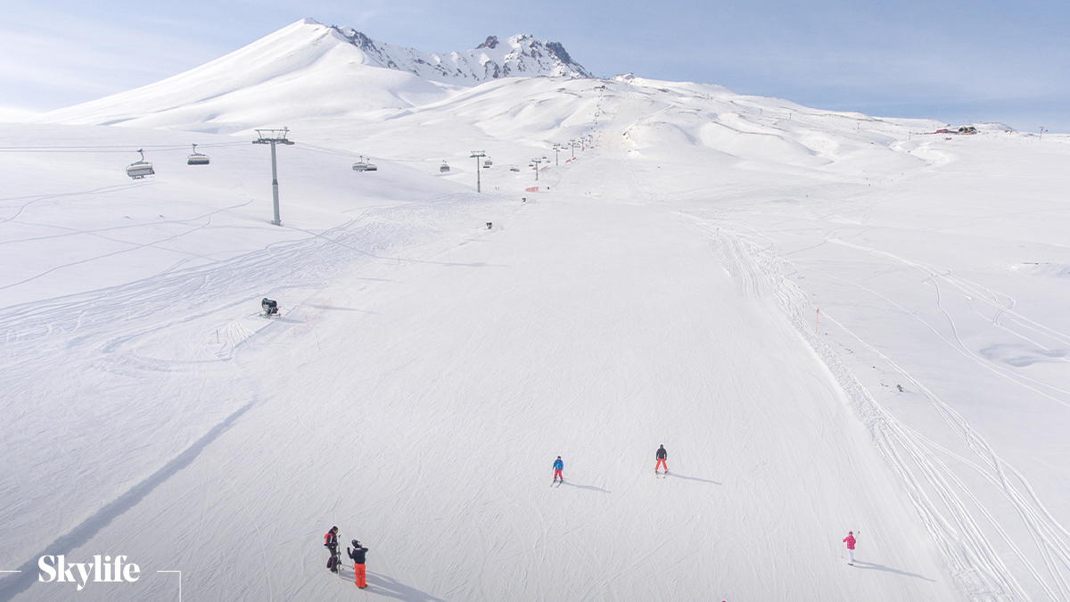 Erciyes Mountain is beautiful every season but looks even more fascinating with its white gown on.
