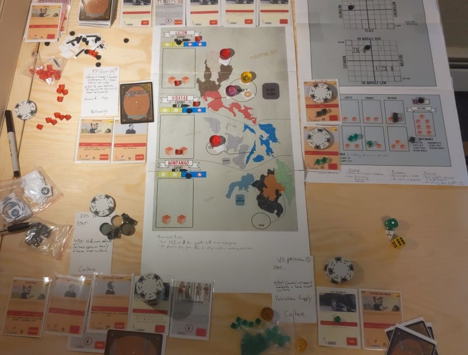 Testing continues for my game about political and military colonization in the Philippines. It's still rough, but damnit, I made it and I'm proud