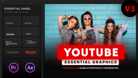 storexcenter's tweet photo. Youtube Essential Library | MOGRT for Premier: 
https://t.co/dFSFELRfRm https://t.co/ZiCj8Z6RIb