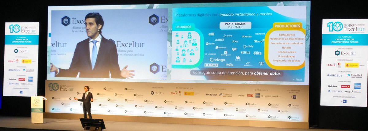 ItziarGSagar's tweet photo. En #Exceltur escuchando a @jmalvpal : "Telefónica es entre el 0,5 y el 1% del PIB de los países en los que opera". ¡Caray! https://t.co/N2TEpMbIVW