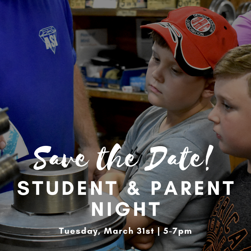 Save the Date! We're having our Student &amp; Parent Night on March 31st from 5-7pm. Come take a tour of ASI, learn how we make our diamond and #cbngrindingwheels and learn a little bit about the #manufacturing #industry along the way!