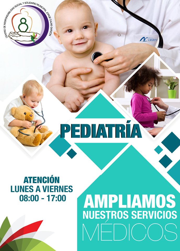 La Alcaldía de #Shushufindi a través del CENTRO DE RESPONSABILIDAD SOCIAL Y SOLIDARIO MUNICIPAL, desde el lunes 27 de enero, a partir de las 08h00 brindará la atención permanente en Pediatría.  

#Juntos_construimos_el_cambio
#Esperanza_Torres
#Alcaldesa_de_Shushufindi