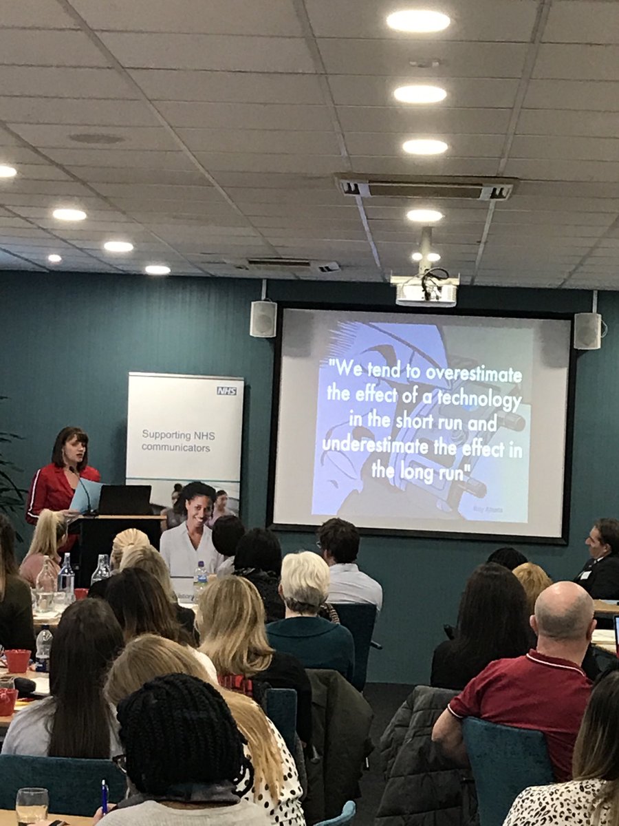 NHSCommsDev's tweet photo. @RachRoyall on #AI at our digital comms workshop today - food for thought. Ending the day with a positive vision. #NHSComms @simonenright @Estelle37 @timolloyd @martenrolls @Caroline_Symes #IBM #IBMDebater https://t.co/KMMAaqGfBD