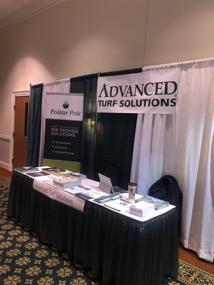 StephenHCS's tweet photo. All set up for the Mid Atlantic Turfpro Expo #advancedturfsolutions #foliarpak #virginiaturfgrass https://t.co/tqfBifX5R1