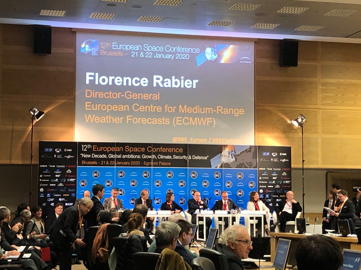 CopernicusECMWF's tweet photo. "We create a digital twin of the earth by merging the computer models of the earth system with existing real-world observations including satellite recorded over the course of decades." -@ECMWF Director-General @FlorenceRabier at #BBESpaceConf. #MapsWithoutGaps https://t.co/RN9t3hXBNu