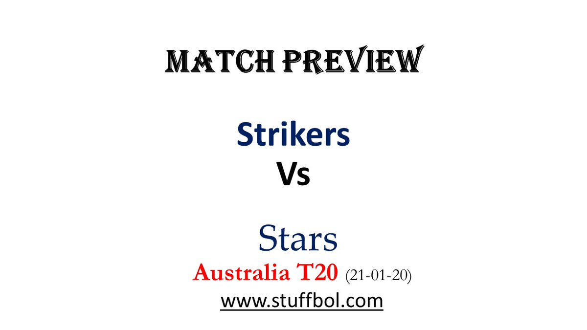 StuffBol's tweet photo. Click the link here --> https://t.co/wKKrE57Qas <--
For Match Preview of Adelaide Strikers Vs Melbourne Stars
#BBL09 #BBL #StrikersVStars #ASvMS #ASvsMS #MSvAS #MSvsAS #StarsVStrikers #BlueEnergy #WeWillShine #TeamGreen https://t.co/06gs0jKyvu