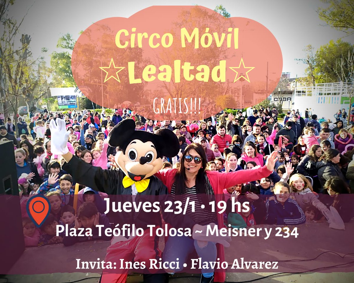 Circo2018's tweet photo. Te esperamos! Totalmente gratuita! Invita @InesRicci y @FlavioCharo https://t.co/PpAU1ynrVV