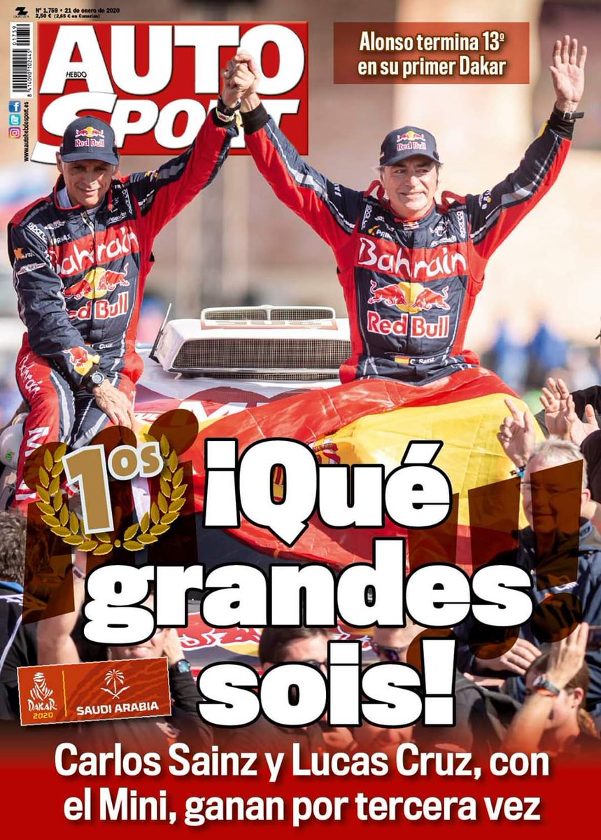 Muy tristes. Hoy sale el último número de <a href="/AUTOhebdoSPORT/">AUTOhebdoSPORT</a>, revista  que ha sido un referente en la historia del automovilismo en España. Deseamos todo lo mejor al equipo de profesionales que la componen. Gracias por todo lo que nos habéis aportado durante todos estos años.