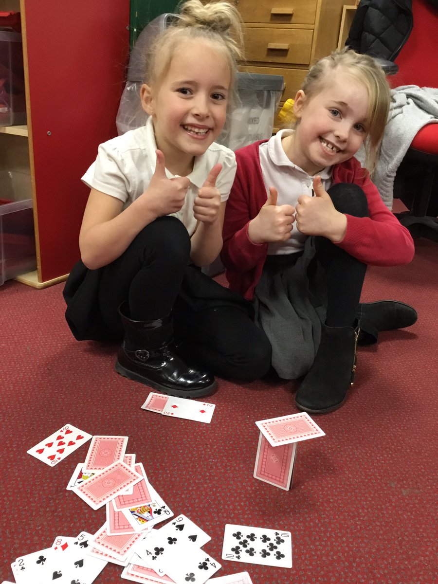 TJPrimary's tweet photo. With a little bit of TJ Teamwork and Perseverance we have finally managed a few card structures! Tomorrow we will attempt again... #2ES #2D #TJTopic #IPC https://t.co/BExXrrEN6S