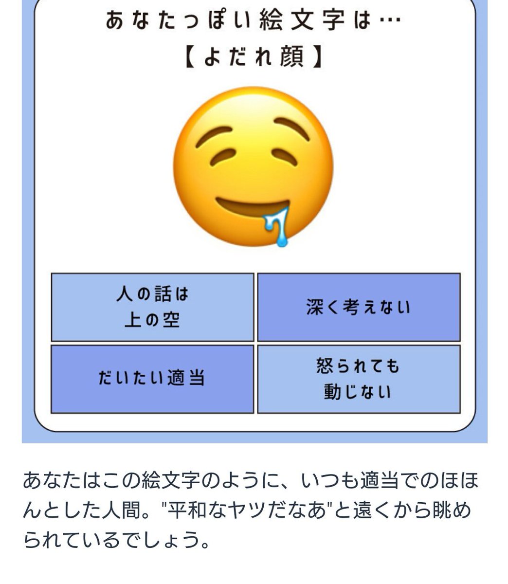 あなたを絵文字に例えてみた診断 Hotワード