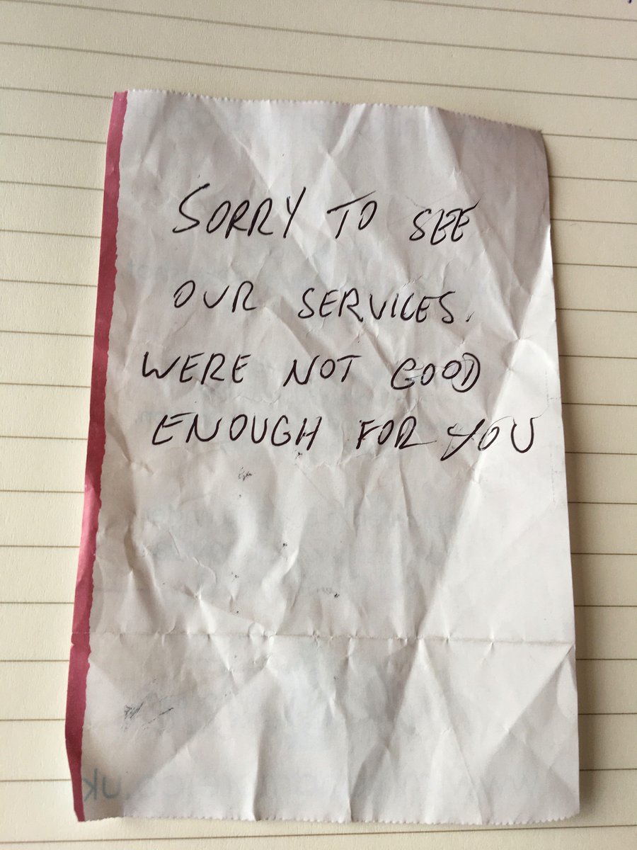 My 88 year old mum was having problems managing her @milkandmore account, so we cancelled it and she’s now using a local dairy who she can call up easily if she’s needs to change an order. Look at the charming note the  @milkandmore milkman left her. Unacceptable I’d suggest ?