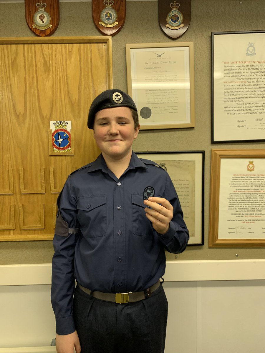 So far in 2020 we presented Cpl Forcucci with his BTEC in Avaition Studies and Cdt Weavers with his Pre DofE award! 
We also now have 2 members of staff qualified to instruct Bronze Leadership at Sector Level! 
Want to get an insight to our #NoOrdinaryHobby? See our pinned tweet!
