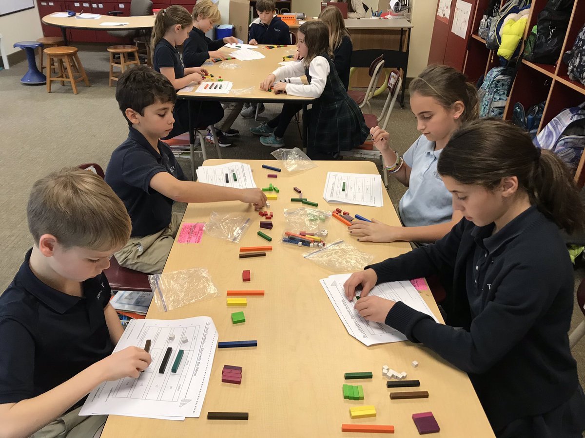 Hester4th's tweet image. Exploring fractions with Cuisenaire rods- thanks @gregtangmath #trinitylearns