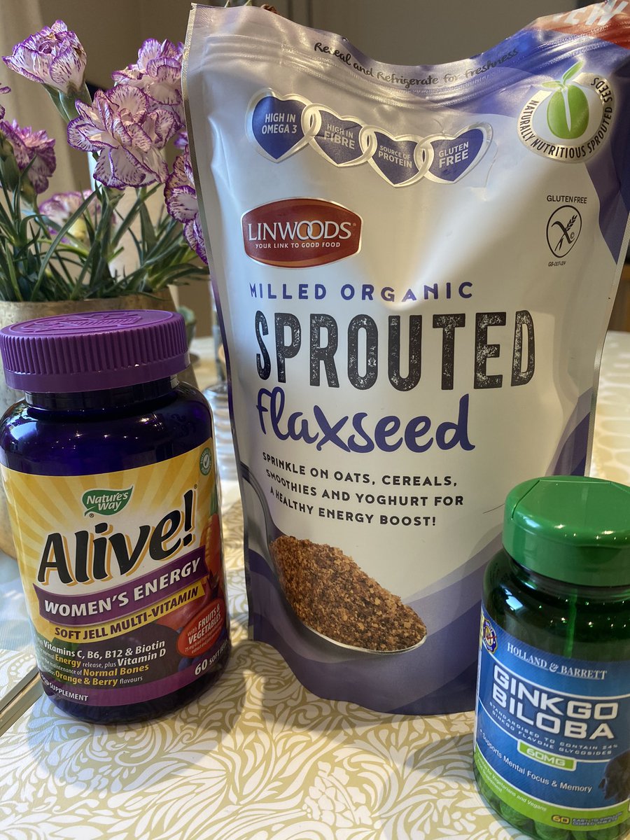 #OvercomingMS my 2020 daily habits: Walk 30 mins, 20ug of Vit D, Ginko biloba for my cog fog. Flaxseed sprinkled on everything! Switched to whole grains incl brown rice and pasta, more veg, more fish,less red meat. Intermittent Fasting at least once week. To help my MS🛑 🙏🤞🏻