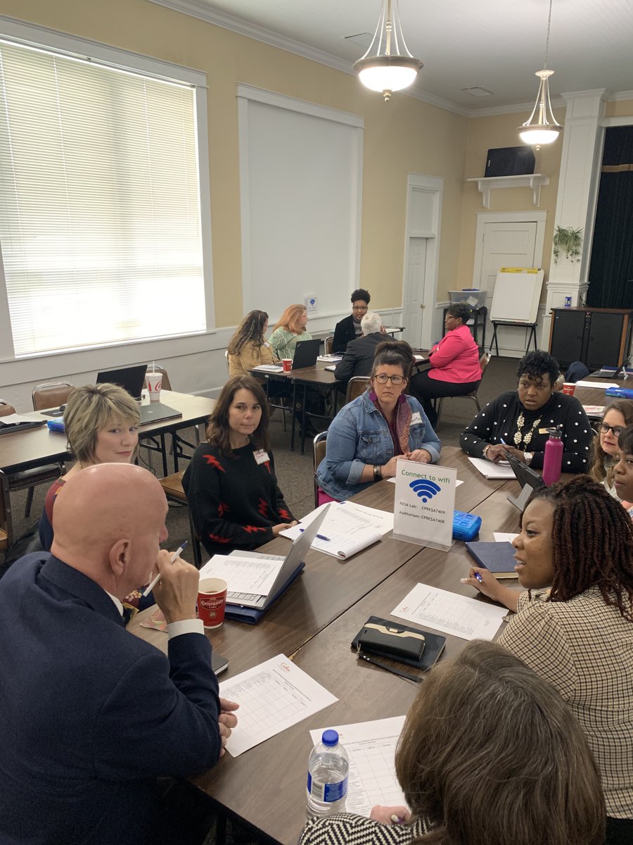 cpresacom's tweet photo. School and district leaders, higher ed leaders, and RESA leaders from rural South Georgia are in the house with @kjwyler GaDOE/GaPSC to focus on supporting induction teachers @georgiadeptofed @Ga_PSC. https://t.co/y4JPjTqmiL