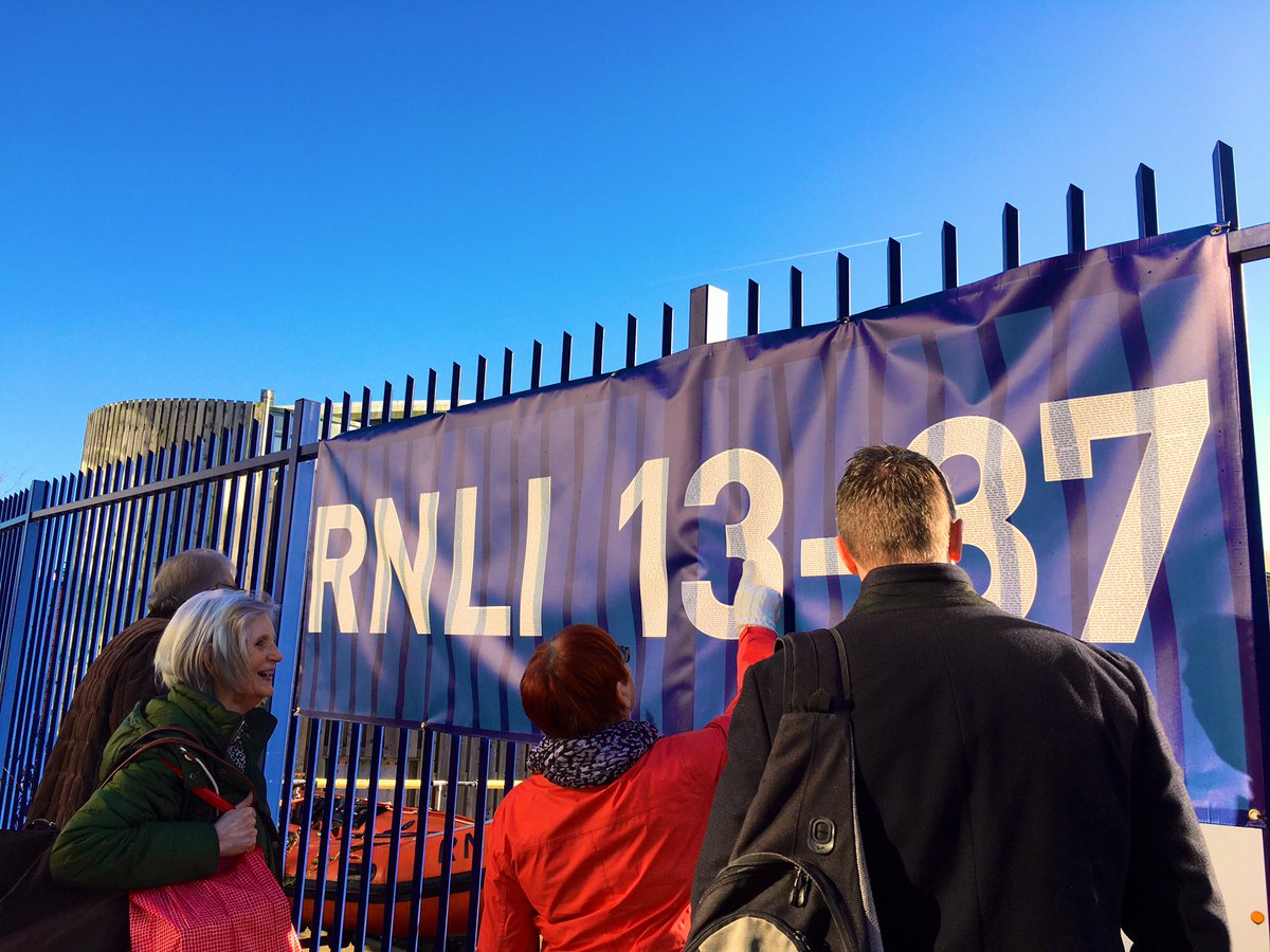 JulieRaineyRNLI's tweet photo. A huge bonus to see the 13-37 - the new Shannon class lifeboat bound for @RNLIInvergordon - take to the water for the first time this morning bearing the names of almost 10,000 loved ones in celebration and memory of them. Fitting that she was christened with a can of Irn-Bru 🏴󠁧󠁢󠁳󠁣󠁴󠁿 https://t.co/q9mv5THqW4