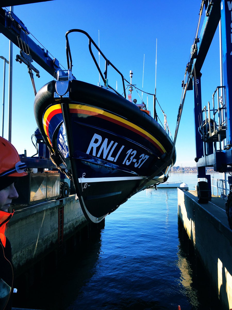 JulieRaineyRNLI's tweet photo. A huge bonus to see the 13-37 - the new Shannon class lifeboat bound for @RNLIInvergordon - take to the water for the first time this morning bearing the names of almost 10,000 loved ones in celebration and memory of them. Fitting that she was christened with a can of Irn-Bru 🏴󠁧󠁢󠁳󠁣󠁴󠁿 https://t.co/q9mv5THqW4