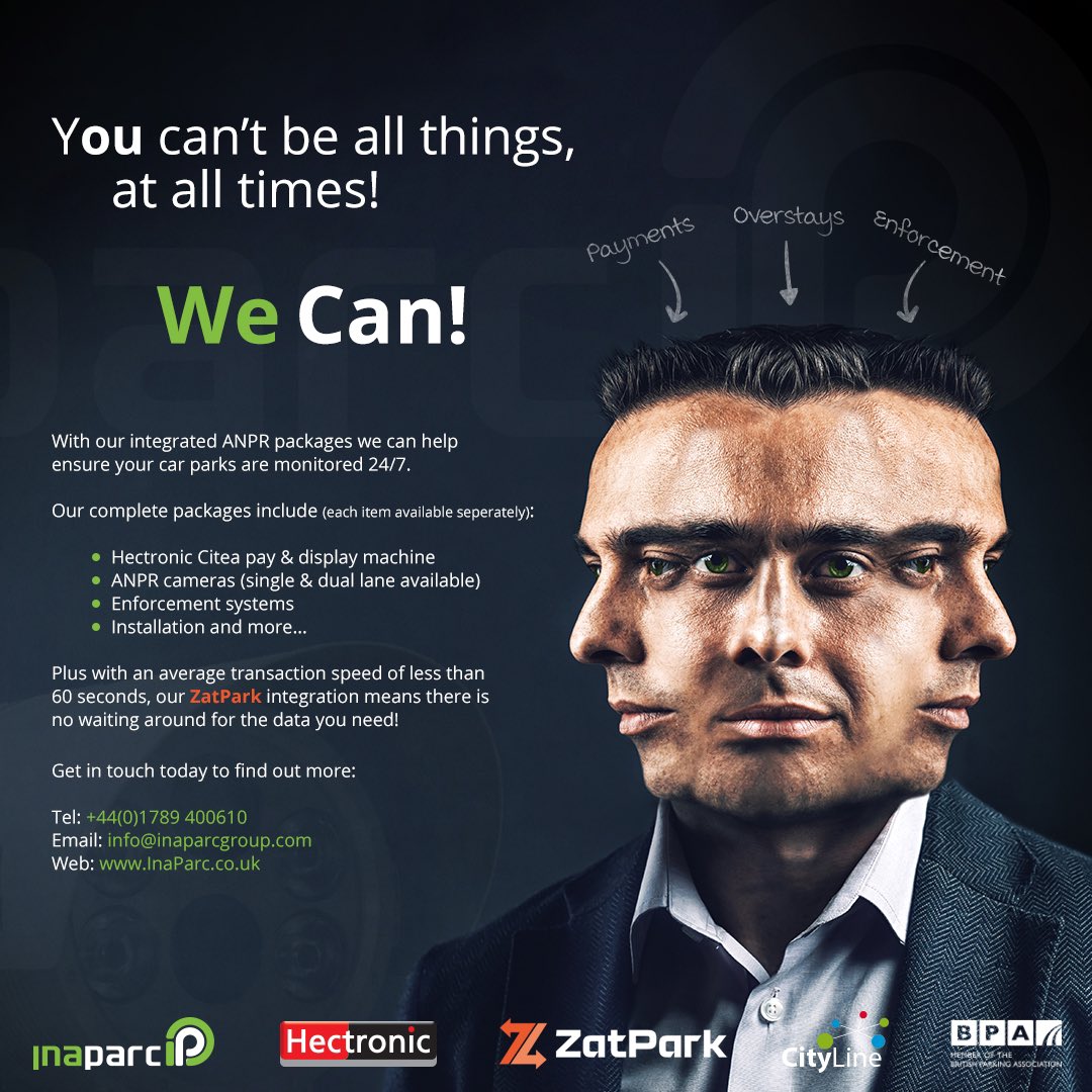 Our complete ANPR packages cover your Pay &amp; Display Machine, ANPR cameras and enforcement data transfer (fully installed).Find out how our work with @zatpark means you can have the data you need, in less than 60 secs #inaparc #hectronic #zatpark #itstimeforsomethingnew #anpr