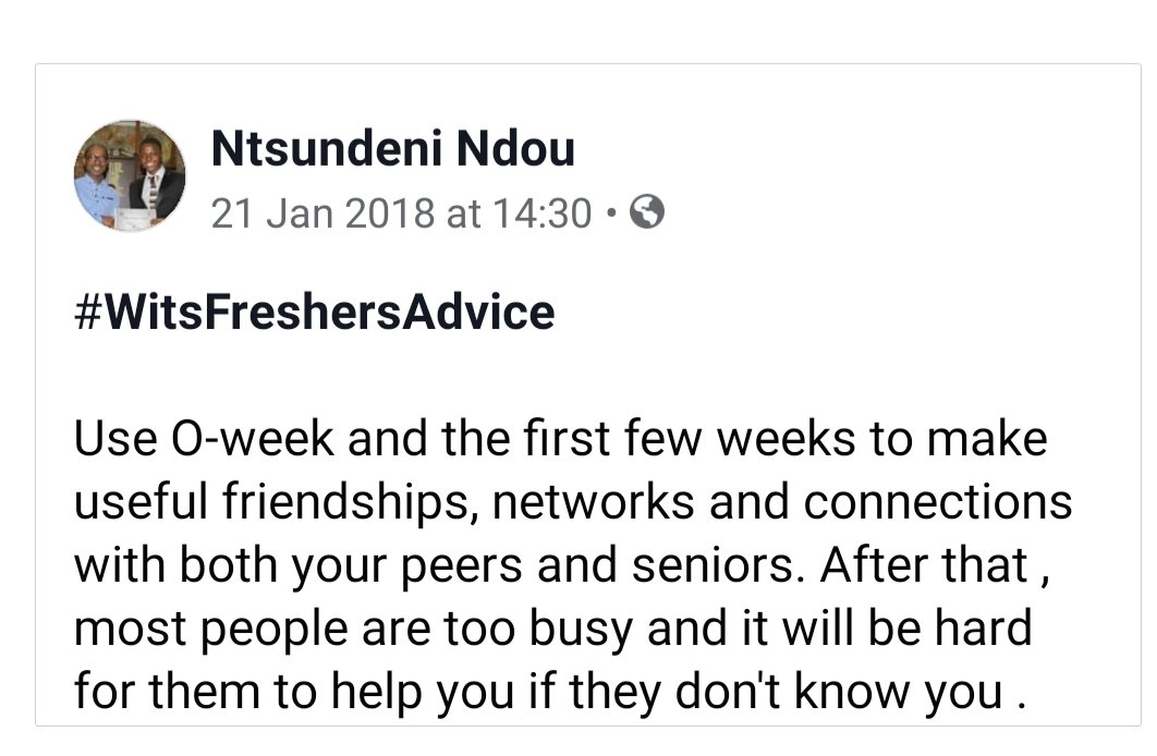 Ntsundenirich's tweet photo. #freshersadvice https://t.co/UEhqdq698w
