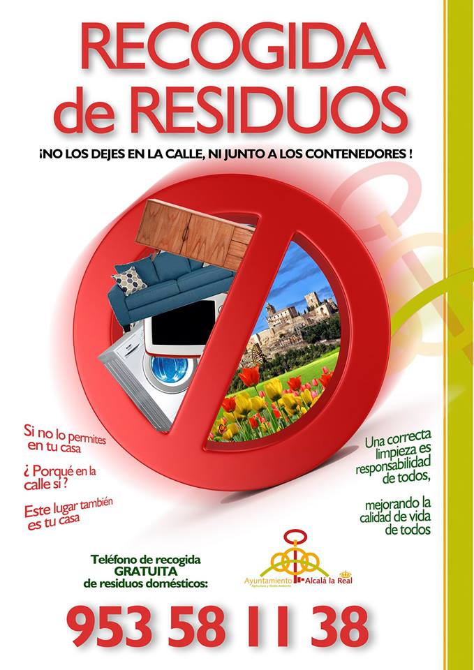 DENUNCIA | Depositar en cualquier sitio electrodomésticos, muebles y otros enseres que deben ir al Punto Limpio para no contaminar es una falta de civismo y responsabilidad máxime cuando el Ayuntamiento de <a href="/Alcala_la_Real/">Alcalá la Real</a> dispone de un servicio de recogida gratuito.
☎️ 953 581138
