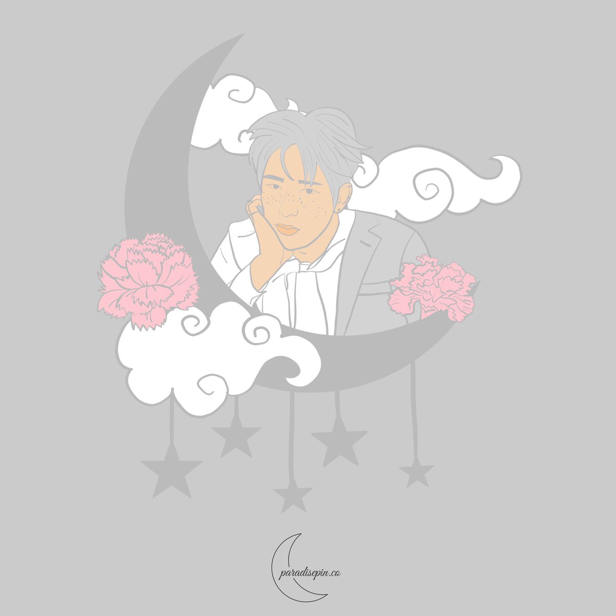 ᴍᴏᴏɴ sᴘɪʀɪᴛ - ᴊᴀᴇʜʏᴜɴ

inspired by <a href="/lotsofbluejaes/">🍄🌸</a> &amp; <a href="/EphemeralPins/">Ephemeral Pins</a> 

* silver plating
* hard enamel
* glitter details (carnations)
* glow in the dark details (clouds)
* backstamp
* size: 7,5cm

#NCT_Jaehyun #nct #jaehyun