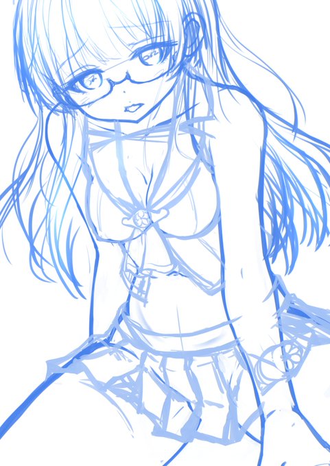 #このタグを見た人はラフ画とその完成絵を見せる

裸で描いてから服を着せてく主義 