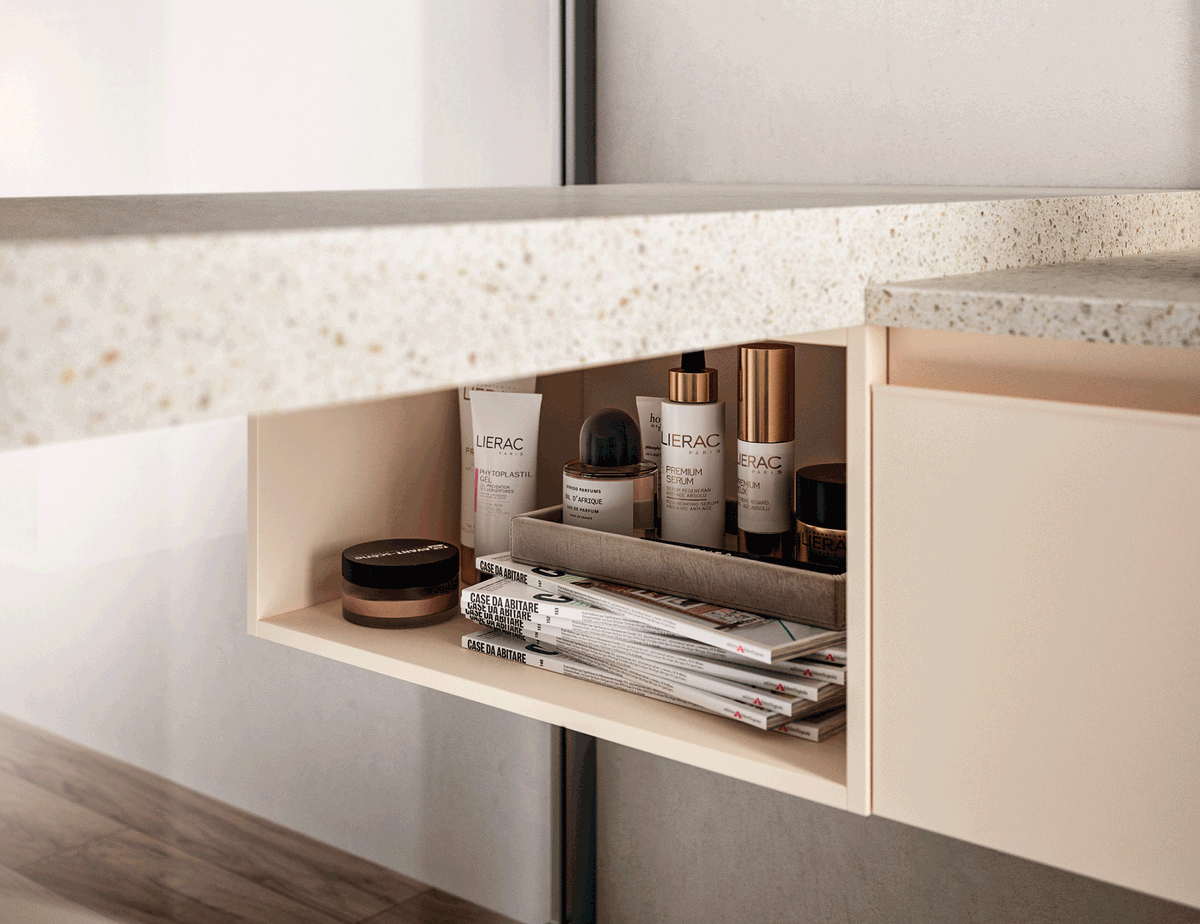 scavolini's tweet photo. Protagonisti assoluti di questo bagno Tratto? Il color Cipria dei mobili in abbinamento al Rame della rubinetteria. Per un risultato perfetto! #ScavoliniBagni #ScavoliniBathrooms https://t.co/PXrD4Nwc09