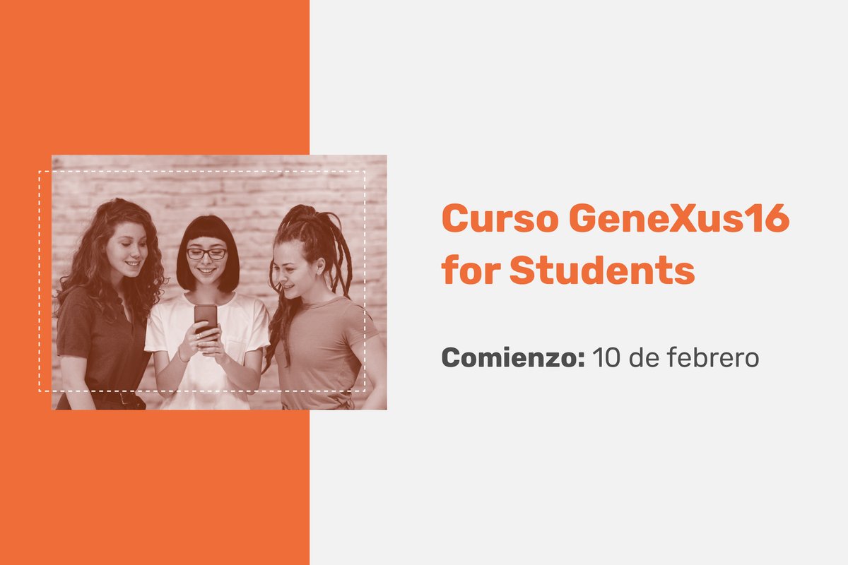 GeneXusStudents's tweet photo. ¡Comienza el año capacitándote! Nuevo curso GeneXus for Students, aprende a desarrollar software para ingresar rápido al mercado laboral.

🗓️ Lunes 10 de febrero al jueves 19 de marzo
📍 Online, en vivo y en español
📲   https://t.co/yVqyVfiOJe https://t.co/yqY5qvKmev