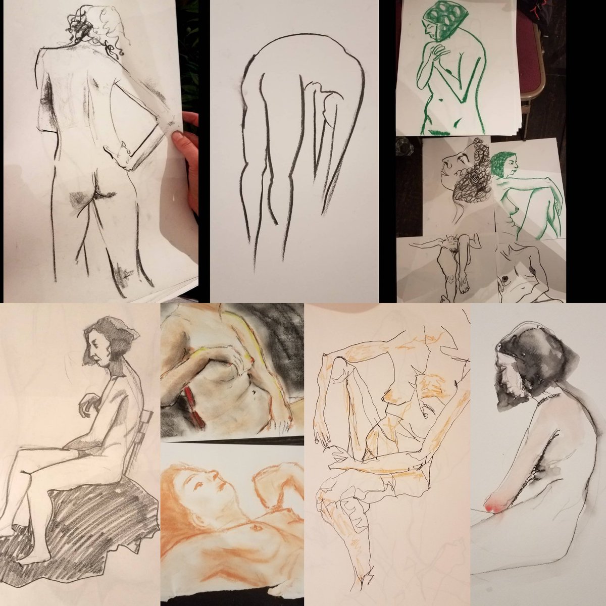 💡Drop in to draw inspiring Judit this eve Tuesday 21st January ✏️ Drawing starts 7:30pm-9pm upstairs <a href="/StarbyHD/">Star By Hackney Downs</a> 🌟Paper provided +drawing materials £10 inc🎨 These drawings all made last time Judit inspired us at #DrawingTheStar 🌟 #LifeDrawing #Hackney #TuesdayThoughts #Tuesdays