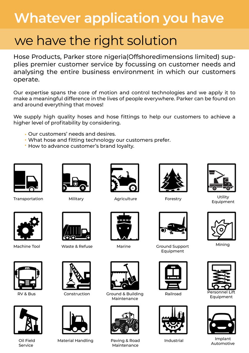 Whatever application you have, we have the right solution  in Nigeria.