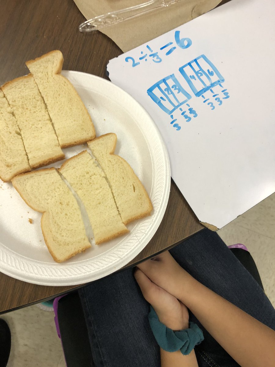 cardona1282's tweet photo. Division of fractions...the yummy way! #5thgrade #theywillremember @walzemNEISD @NEISD @NEISD_MATH @dawn_haberthur https://t.co/aQwwvx8nPK