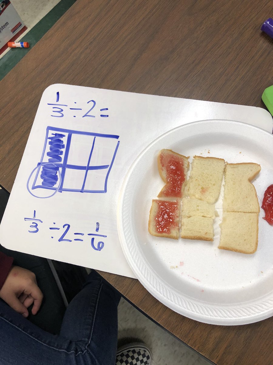 cardona1282's tweet photo. Division of fractions...the yummy way! #5thgrade #theywillremember @walzemNEISD @NEISD @NEISD_MATH @dawn_haberthur https://t.co/aQwwvx8nPK