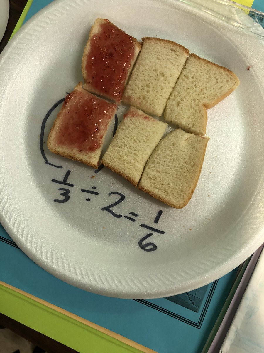 cardona1282's tweet photo. Division of fractions...the yummy way! #5thgrade #theywillremember @walzemNEISD @NEISD @NEISD_MATH @dawn_haberthur https://t.co/aQwwvx8nPK