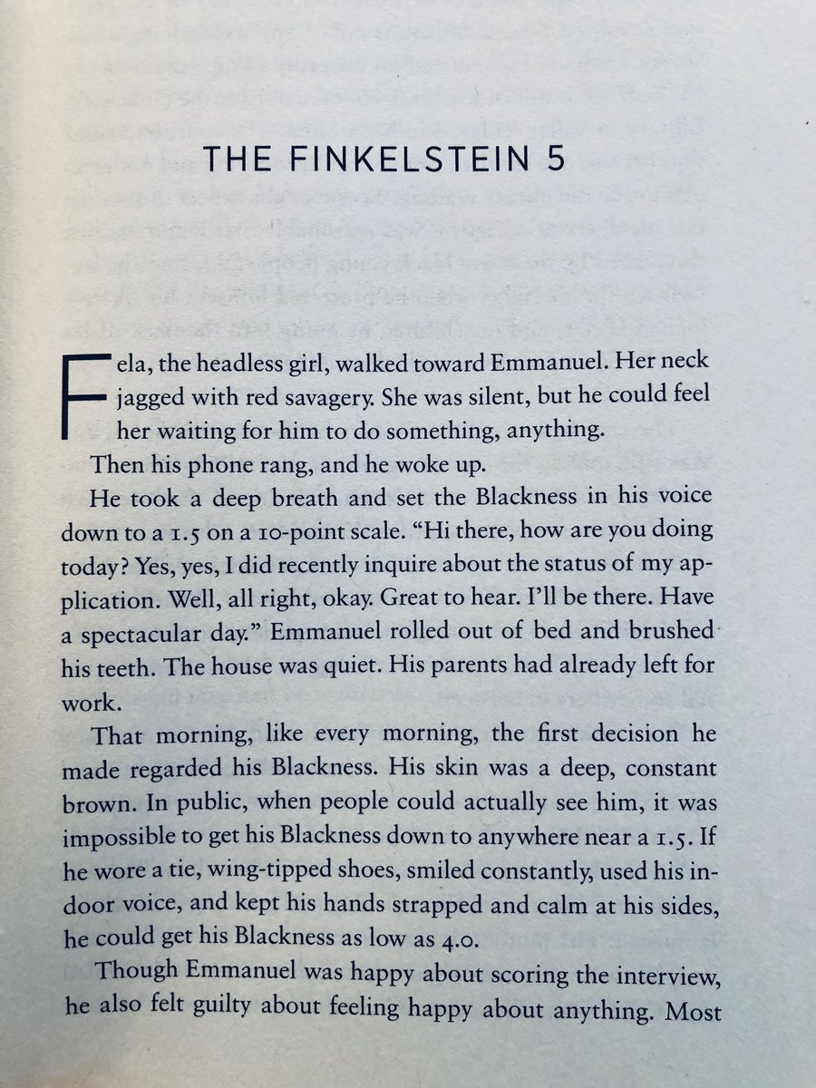 1/21/2020: “The Finkelstein 5” by  @NK_Adjei, the opening story of his collection FRIDAY BLACK, published in 2018 by  @HMHbooks.