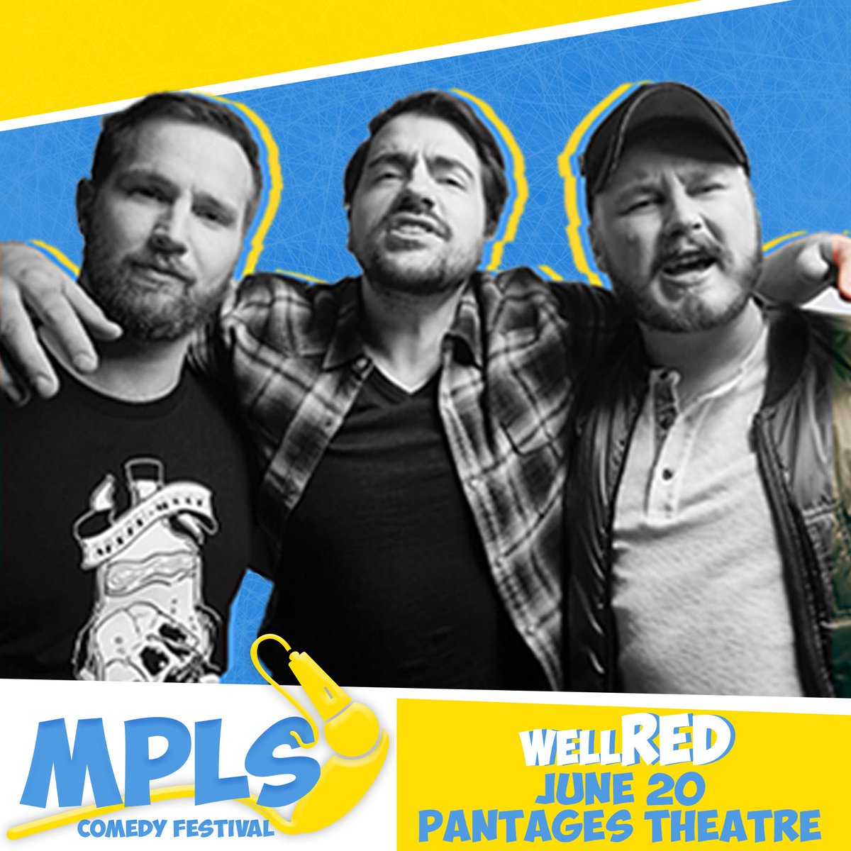 MPLSComedyFest's tweet photo. ANNOUNCE: Tickets to see @BobCrawfordBass (@TheAvettBros) & @Ben_Sawyer (@MTSU) - @Road_To_Now, @Nick_Offerman, AND @WellREDPodcast hosted by @traecrowder, @drewmorgcomedy & @coreyrforrester go on sale this Friday @ 10AM!
🎫 Tickets & info 🎟️ #MPLSComedyFest.com https://t.co/f8tlXlsLGZ