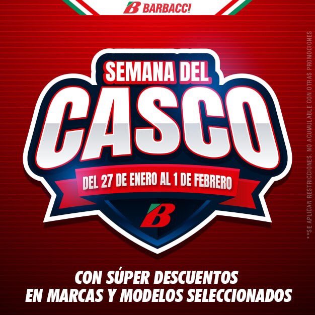 Barbacci_Motors's tweet photo. Prepárate, se viene la semana del #casco con súper #descuentos 
#motero https://t.co/6FsBfie7Ff