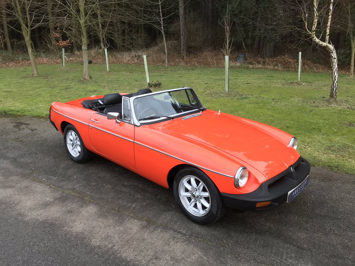 Time to enjoy #topdowntuesday with our gorgeous ‘80 MGB Roadster, finished in Vermillion with black interior and brand new 15” Minilites. To see her and plenty more #topless models please visit our showroom absolute-classic-cars.co.uk