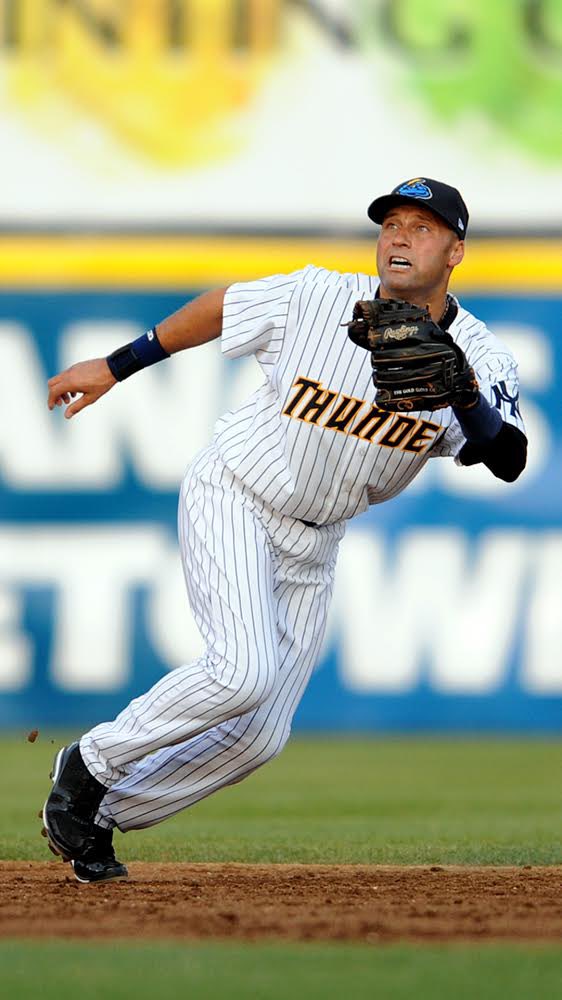 Trenton Thunder⚡ on X: Did you know #DerekJeter rehabbed with the Thunder  in 2003 and 2011?  / X