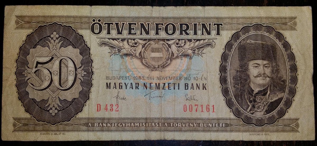 COLLEZIONANDOE1's tweet photo. #papermoney #banknotes #worldbanknotes #worldpapermoney #banknotescollection  #papermoneycollection #notes #worldnotes #notescollection 
banknote 50 Forint 1983 Ungheria
Click the link in Bio
https://t.co/USG18qpDqv https://t.co/VYP53VWD1s