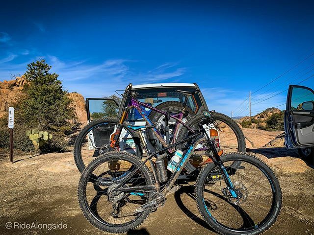 RideAlongside's tweet photo. A couple of #TrekStache #plusbike rigs after a snowy day on the trails in #PrescottAZ https://t.co/2ljvp5htYx https://t.co/rSdzkMy6pC
